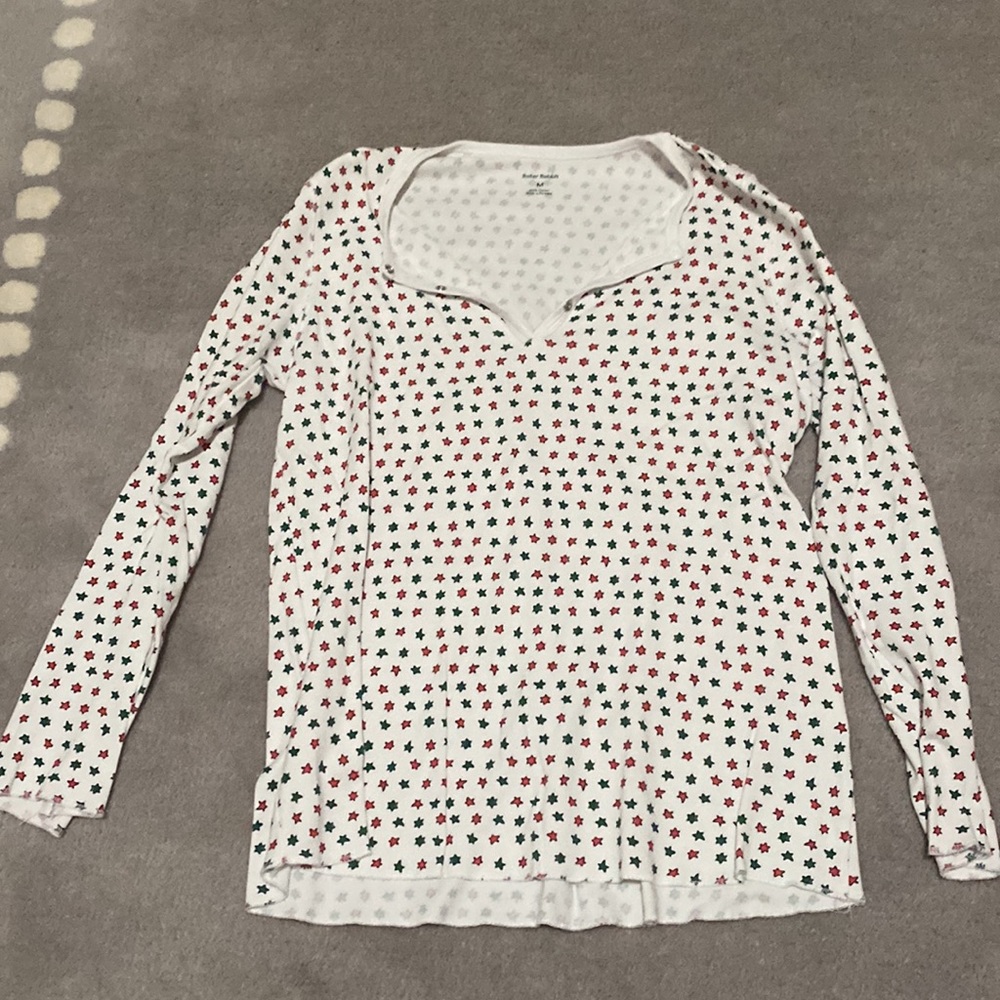 Roller rabbit Christmas pajamas red and green stars